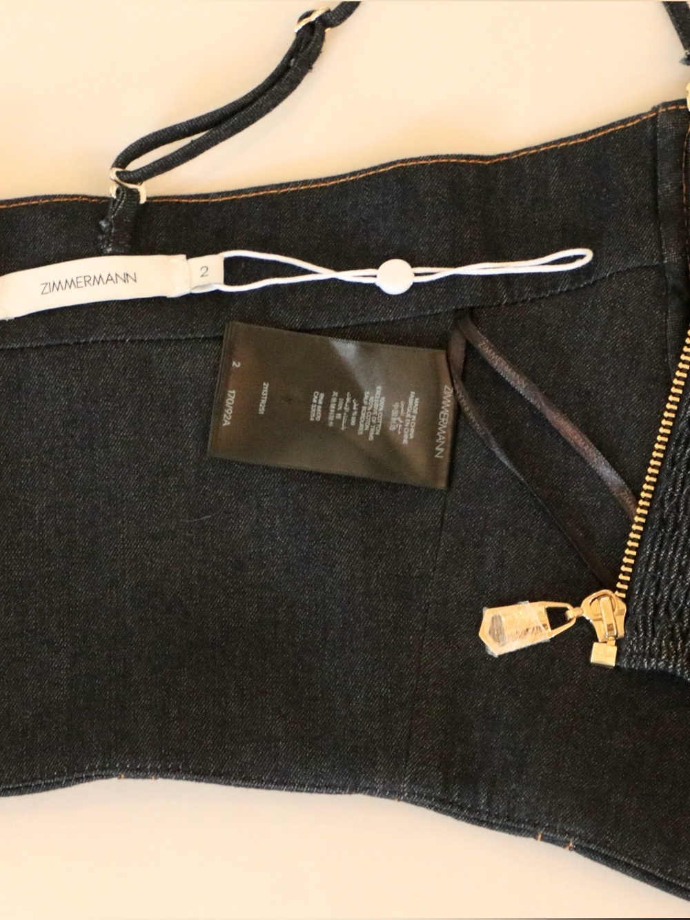 ZIMMERMANN Crush Denim Corset Top - Picture 12 of 16